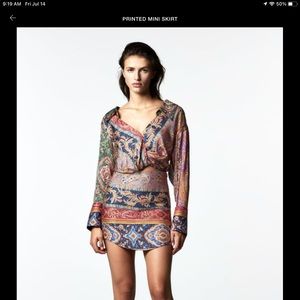 Zara paisley crop top- Medium